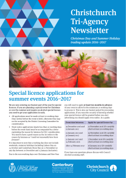 Christchurch Tri-Agency Newsletter