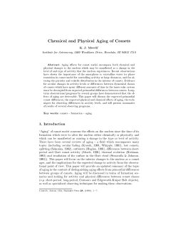 Chemical and Physical Aging of Comets