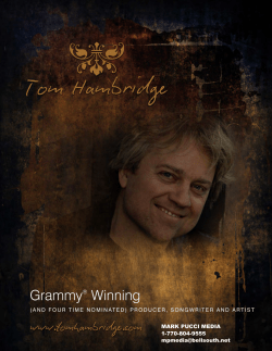 2011 press kit - Tom Hambridge