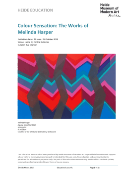 Colour Sensation: The Works of Melinda Harper