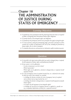 the administration of justice during states of emergency