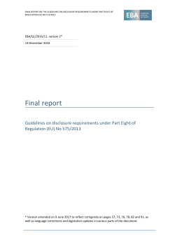 Final report on the Guidelines on disclosure requirements under