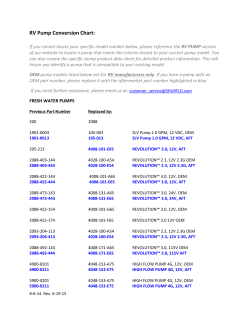 RV Pump Conversion Chart