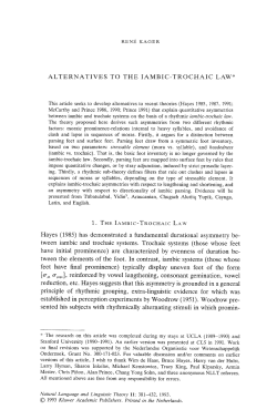 Alternatives to the iambic-trochaic law