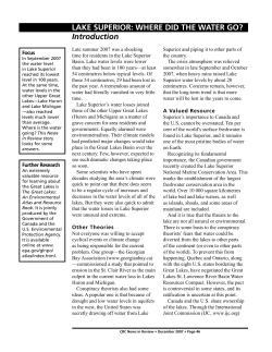 Lake Superior: Where Did the Water Go?