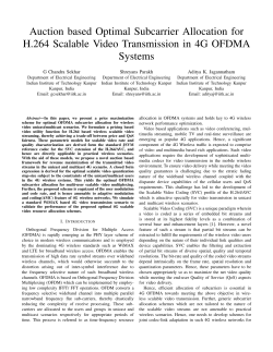 Auction based Optimal Subcarrier Allocation for H.264