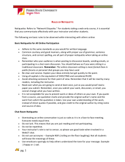 RULES OF NETIQUETTE