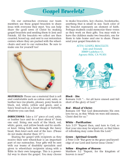 Gospel Bracelet Instructions