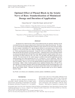Optimal Effect of Phenol Block in the Sciatic Nerve of Rats