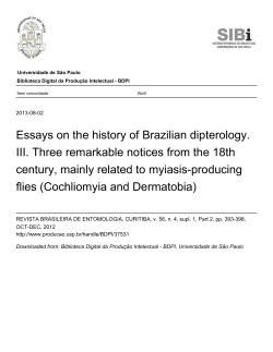 Essays on the history of Brazilian dipterology. III. Three