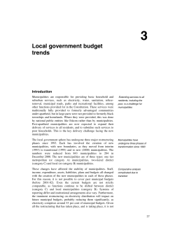 Local Government Budgets