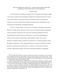 THE TEACHINGS OF CONFUCIUS - the Rutgers Journal of Law