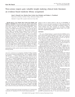 Non-science majors gain valuable insight