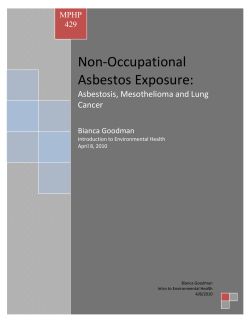 Non-Occupational Asbestos Exposure: