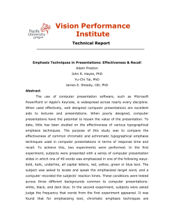 Emphasis Techniques in Presentations