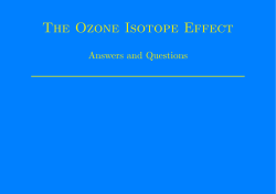 The Ozone Isotope Effect