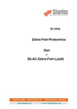 In vivo Zebra-Fish-Proteomics Diet SILAC-Zebra-Fish-Lys(6)