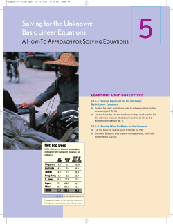 Solving for the Unknown: Basic Linear Equations