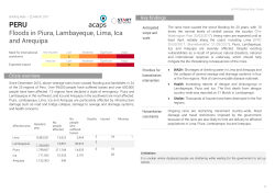 Floods in Piura, Lambayeque, Lima, Ica and Arequipa