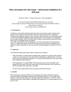 Flow corrections for met masts &ndash; wind tunnel validation of a CFD tool