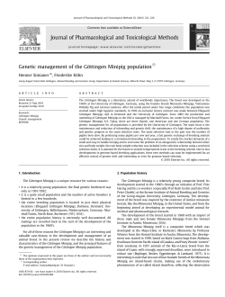 Genetic management of the Göttingen Minipig population   Journal