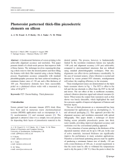 Photoresist patterned thick-film piezoelectric elements on silicon