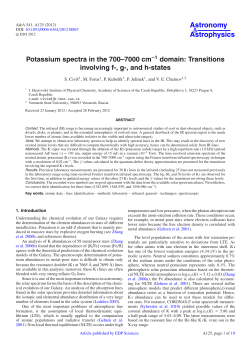 Potassium spectra in the 700–7000 cm