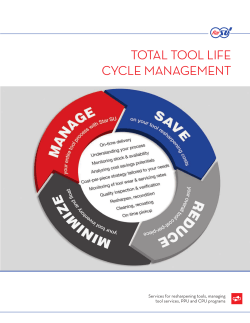 TOTAL TOOL LIFE CYCLE MANAGEMENT