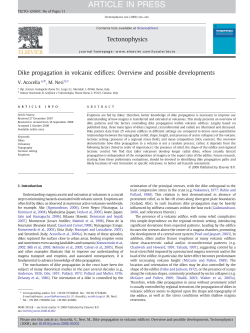 Dike propagation in volcanic edifices: Overview and possible