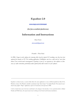 Equalizer 2.0 Information and Instructions