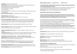 Church Notices In - Aspull Methodist Church