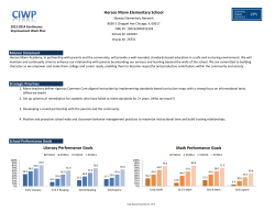 Horace Mann Elementary School Literacy Performance Goals Math