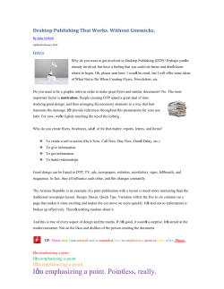 Desktop Publishing That Works - Editing and Writing Services