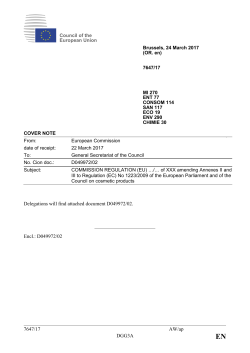 7647/17 AW/ap DGG3A Delegations will find attached document