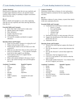 4th Grade&ndash;Reading Standards for Literature 4th Grade&ndash;Reading