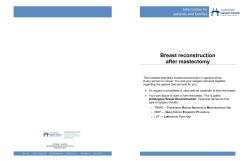 Breast reconstruction surgery after mastectomy