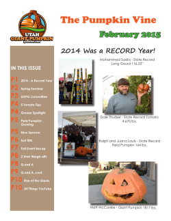 February 2015 - Utah Giant Pumpkin Growers
