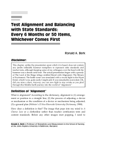 Test Alignment and Balancing with State Standards: Every 6 Months