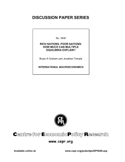 DISCUSSION PAPER SERIES www.cepr.org