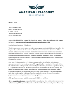 March 8, 2012 Alaska Board of Game Boards Support Section P.O.