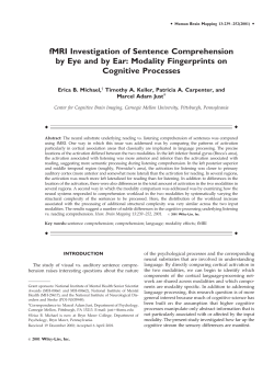 fMRI Investigation of Sentence Comprehension by Eye and by Ear