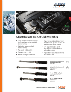 Adjustable and Pre-Set Click Wrenches