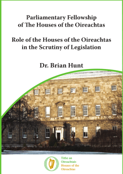 Role of the Houses of the - Houses of the Oireachtas