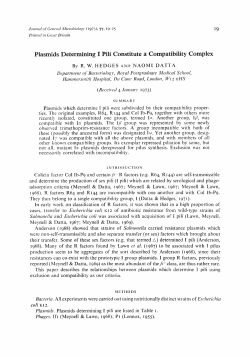 Plasmids Determining I Pili Constitute a Compatibility