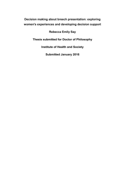 Decision making about breech presentation: exploring women`s