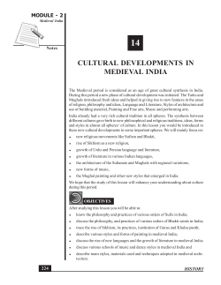 Cultural Developments in Medieval India