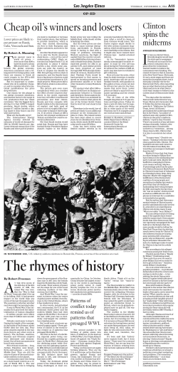 The rhymes of history