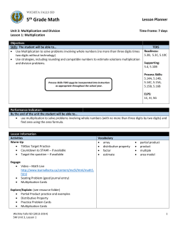 5th Grade Math - Wichita Falls ISD