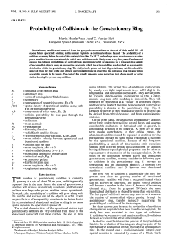 Probability of Collisions in the Geostationary Ring