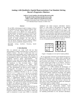 Analogy with qualitative spatial representations can simulate solving